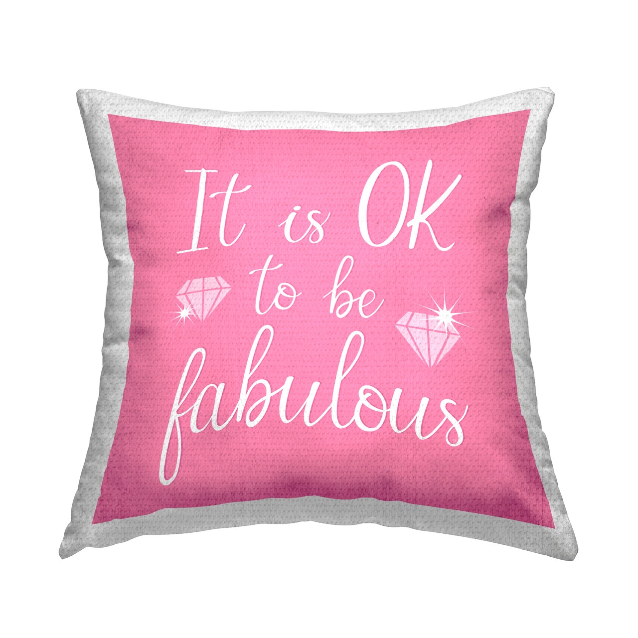 Be Fabulous with Gems Outdoor Printed Pillow Design by Martina Pavlova, 18 x 7 x 18